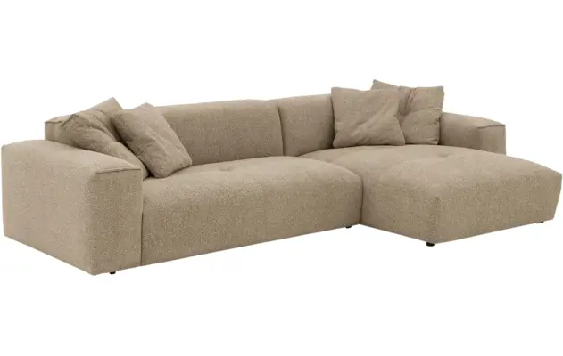 Goossens loungebank lago bruin stof - 8252192-{merk}-lago-bank-stof-bruin-02